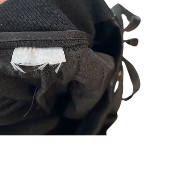 Blanc Noir Interpol Velvet Jogger Pants Velour‎ Faux Leather Black Size Small - Picture 11 of 11